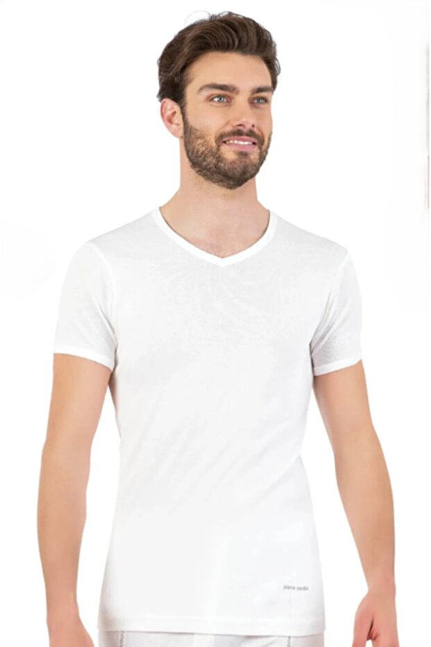 100% Cotton Ribbed V-Neck 2-Pack T-Shirt Undershirt Thcl02Vr4Pcvr