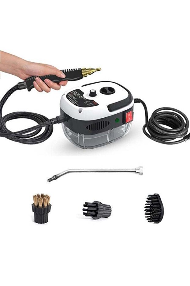 2500W High Temperature Pressurized Steam Cleaner, Portable, 10s Fast Heating, 3 Brush Heads