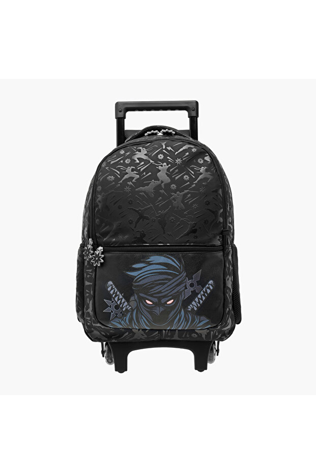 Ninja Turtle Trolley Bag for Boys 5-8 Years with Adjustable Strap