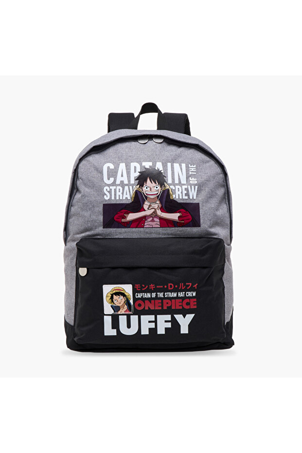 One Piece Print Backpack with Adjustable Straps - 18 inches