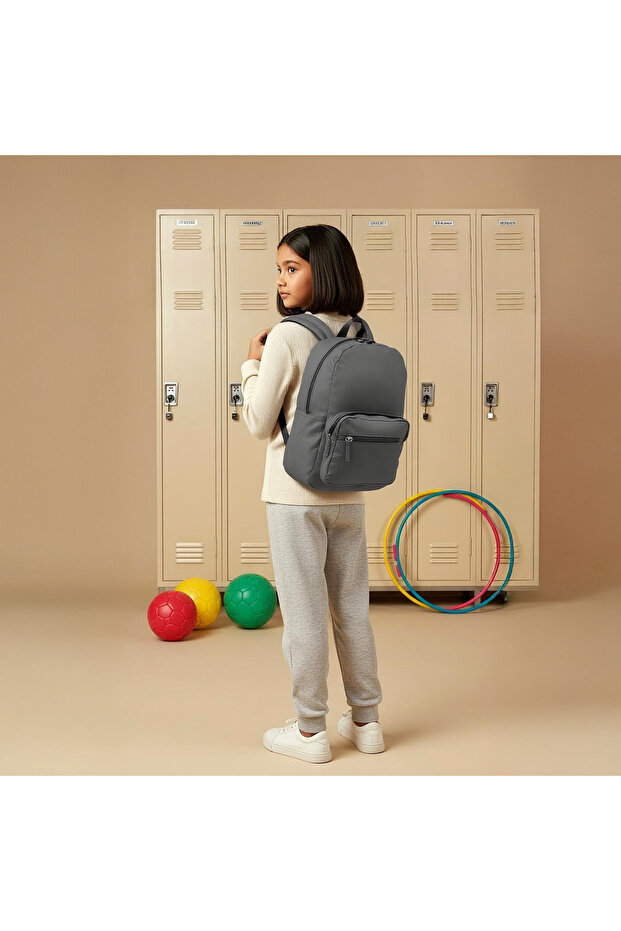 حقيبة ظهر متينة بأشرطة قابلة للتعديل وسحاب للإغلاق - 17 بوصة - 3