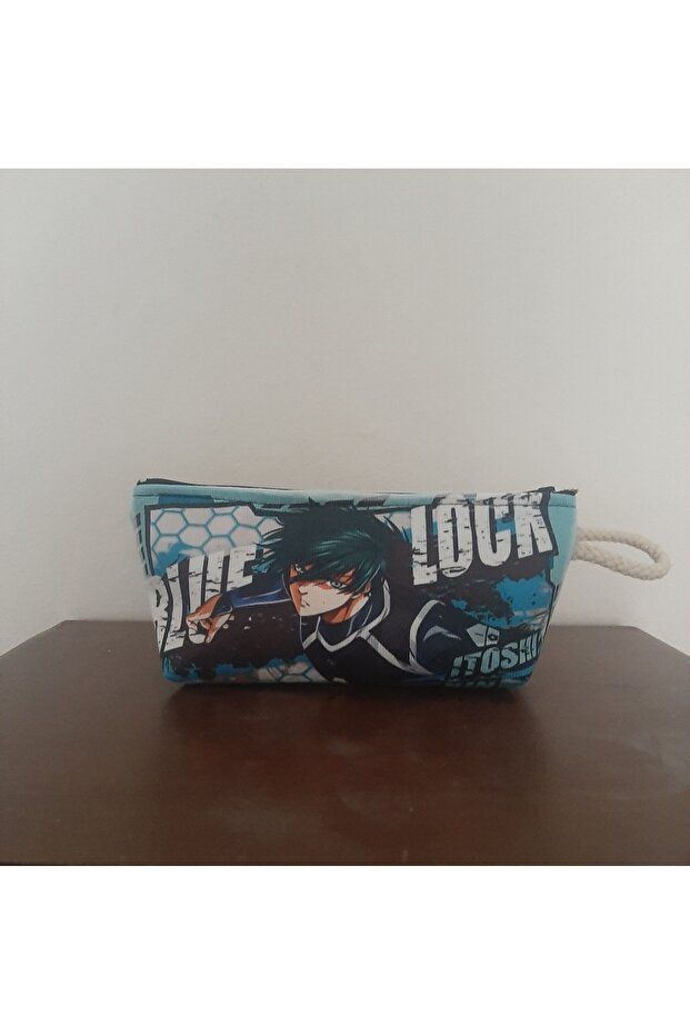 Owl Bag Blue Lock - Rin Itoshi Patterned Pen Holder - Makeup Bag
