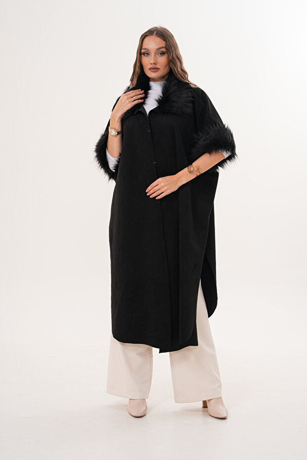 Süet Uzun Panço - 1