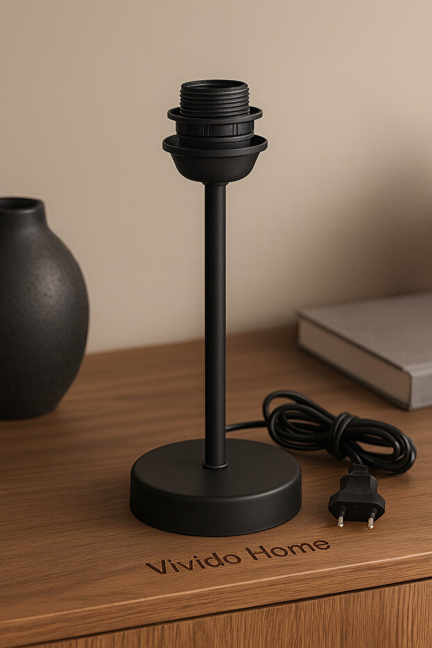 Modern Lamp Base, Black