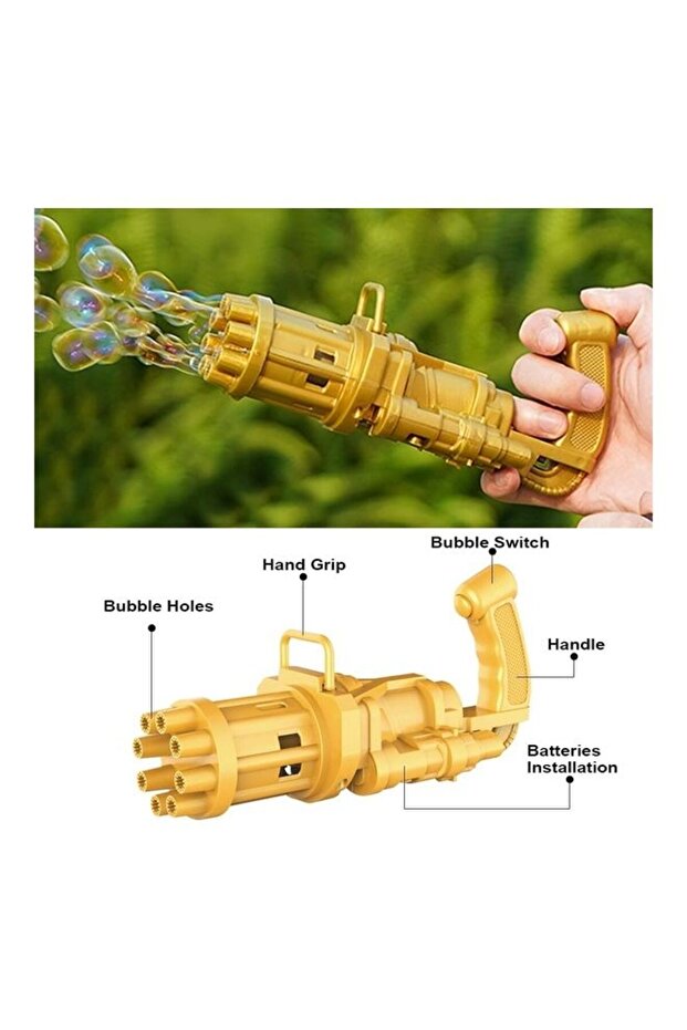 8-Hole Huge Amount Automatic Bubble Maker Gun - 1