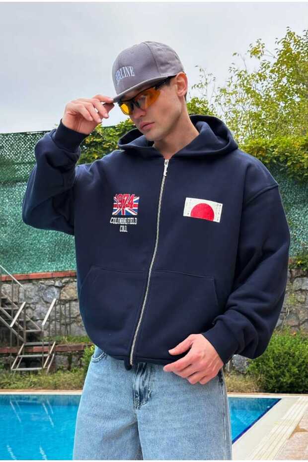 Premium War Baskılı Oversize Zip - 6