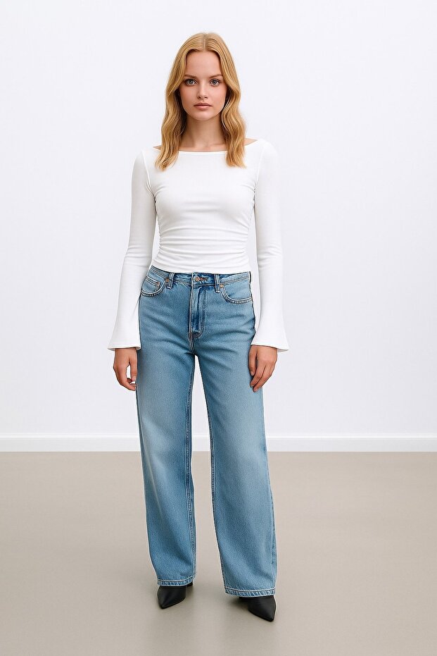 Çan Kollu Basic BLUZ - 3