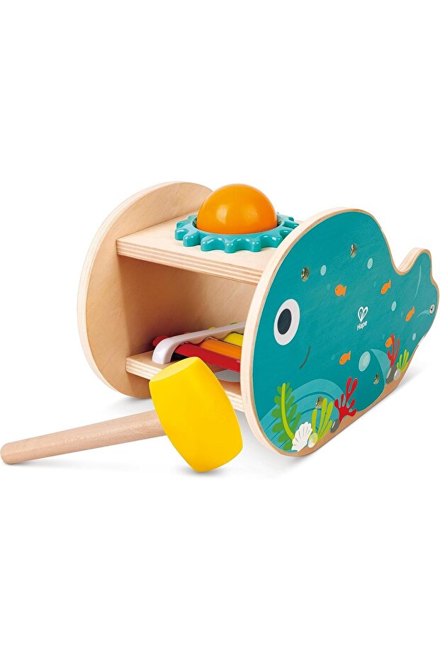 Wooden Musical Whale Tap Bench with Xylophone
