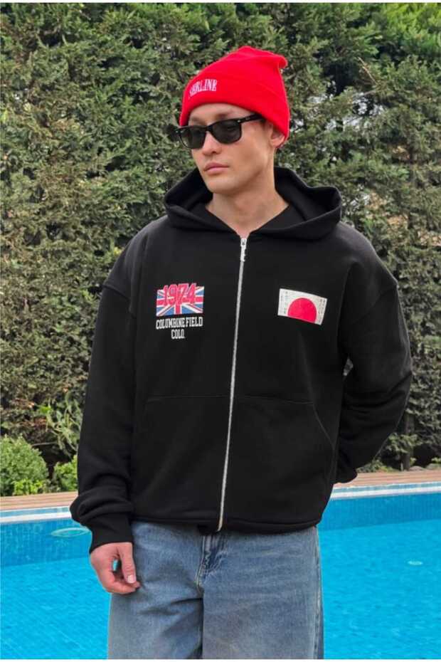 Premium War Baskılı Oversize Zip - 1