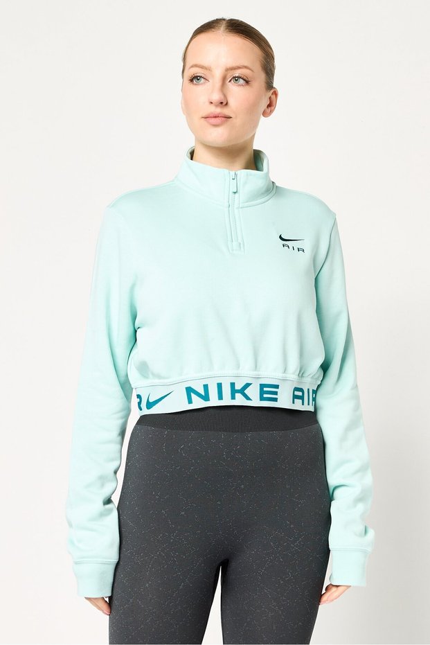 Women Sportswear Fit Long Sleeves Outdoor Sweatshirt, Mint Green