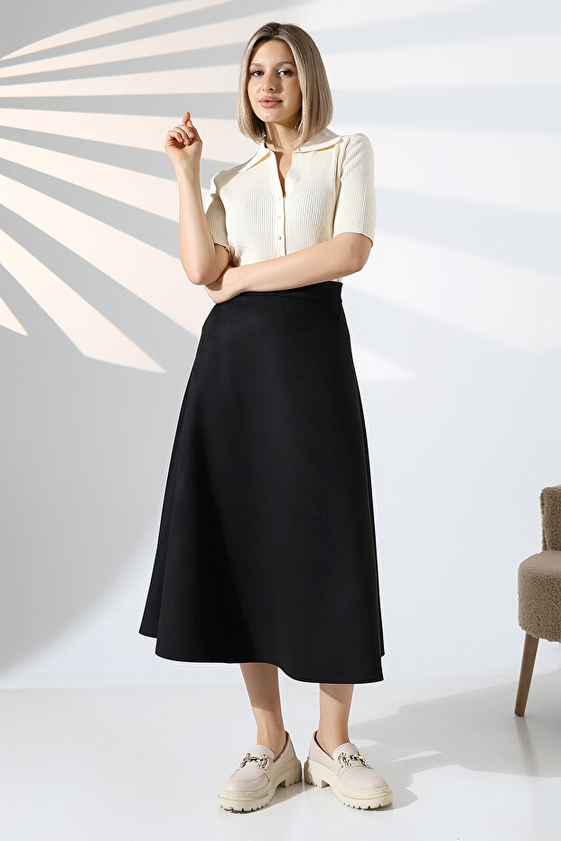 Long Suede Skirt Flawless/Mevlana Model