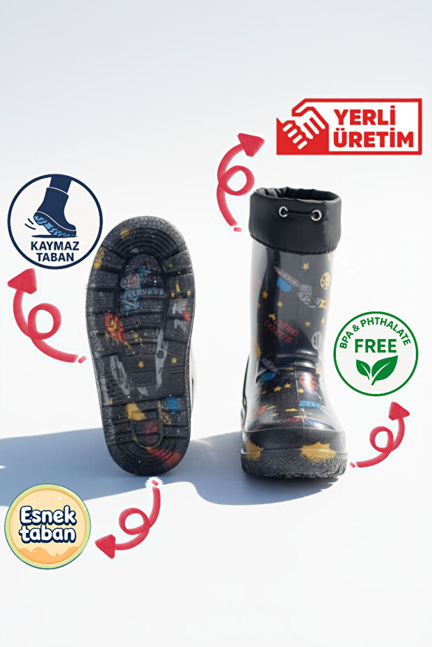 Çocuk Çizme Kürklü Yağmur Ve Kar Botu - 2