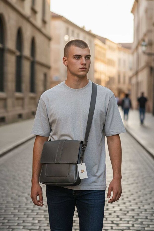 POSTACI ÇANTASI %100 DERİ - 3