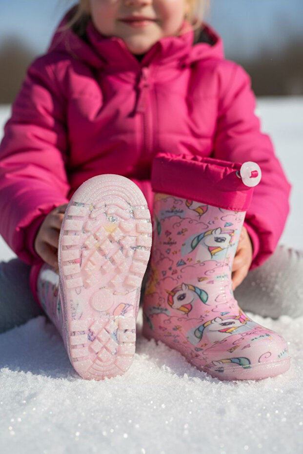 Çocuk Çizme Kürklü Yağmur Ve Kar Botu - 7