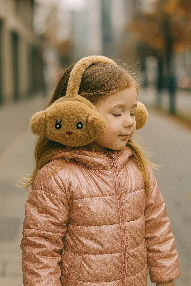 Girls' Plush Earmuffs - Ear Protection Beanie