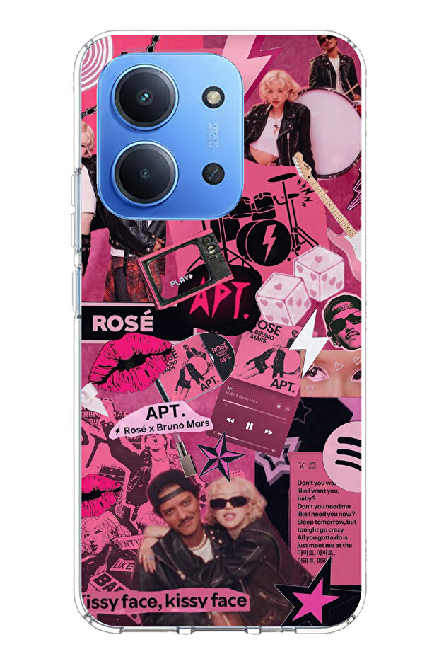 حافظة سيليكون متوافقة مع هاتف Redmi 15C من Blackpink Collage مطبوع - 1