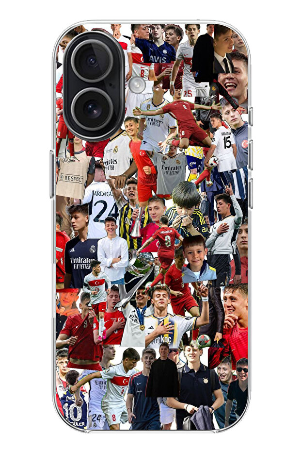 حافظة سيليكون متوافقة مع هاتف iPhone 17 من Arda Güler Kolaj مطبوع - 1