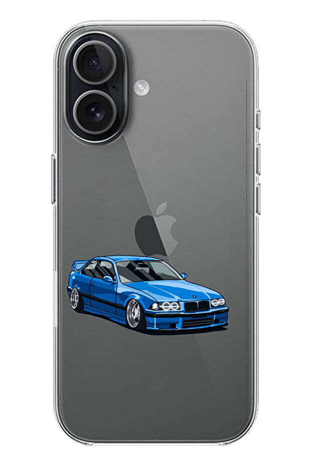 حافظة سيليكون مطبوع متوافقة مع هاتف iPhone 17 بتصميم E36 M3 - 1