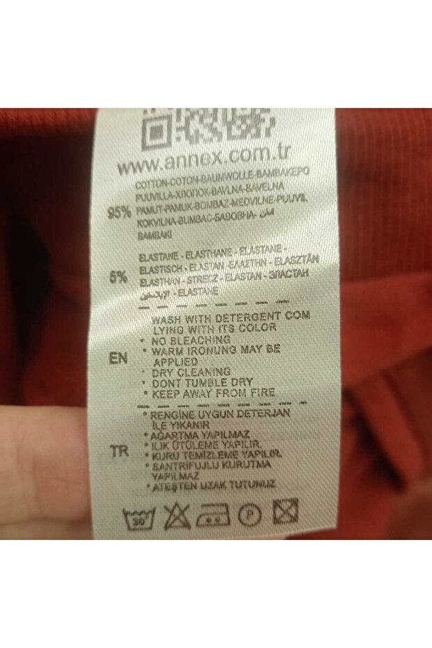 سترة رياضية رجالية كبيرة الحجم ذات لون موحد من القطن بياقة دائرية - 3