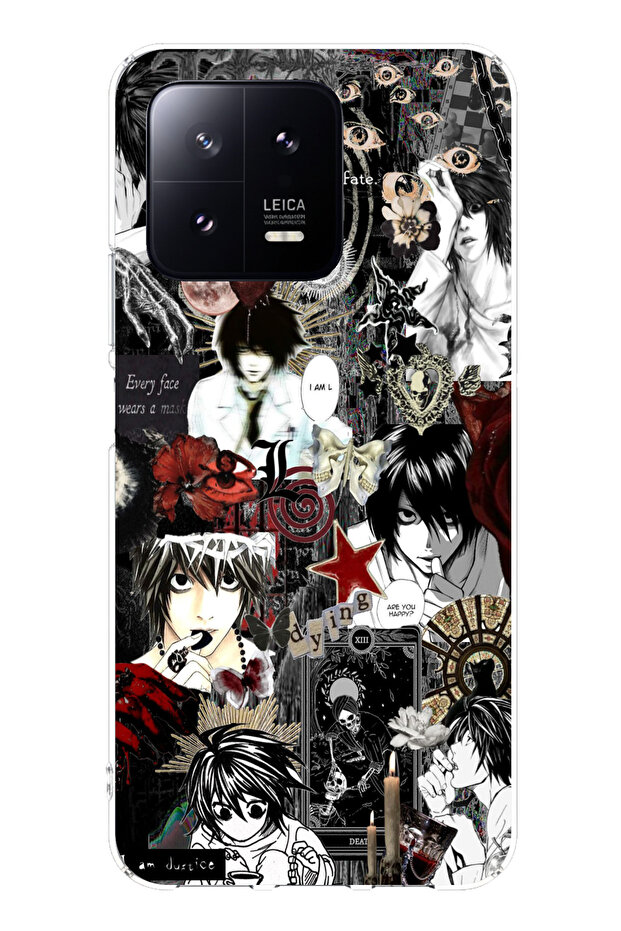 Xiaomi Mi 13 Compatible Death Note Collage Designed Printed Silicone Case - 1
