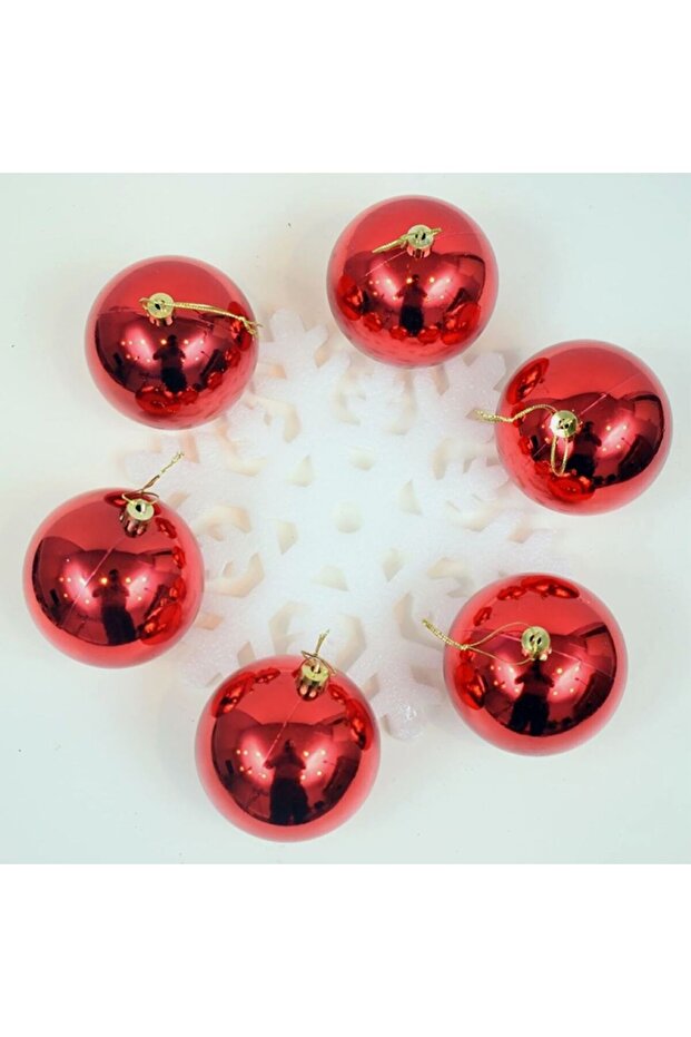 6 Pieces of Cute Ball Christmas Pine Tree Ornament