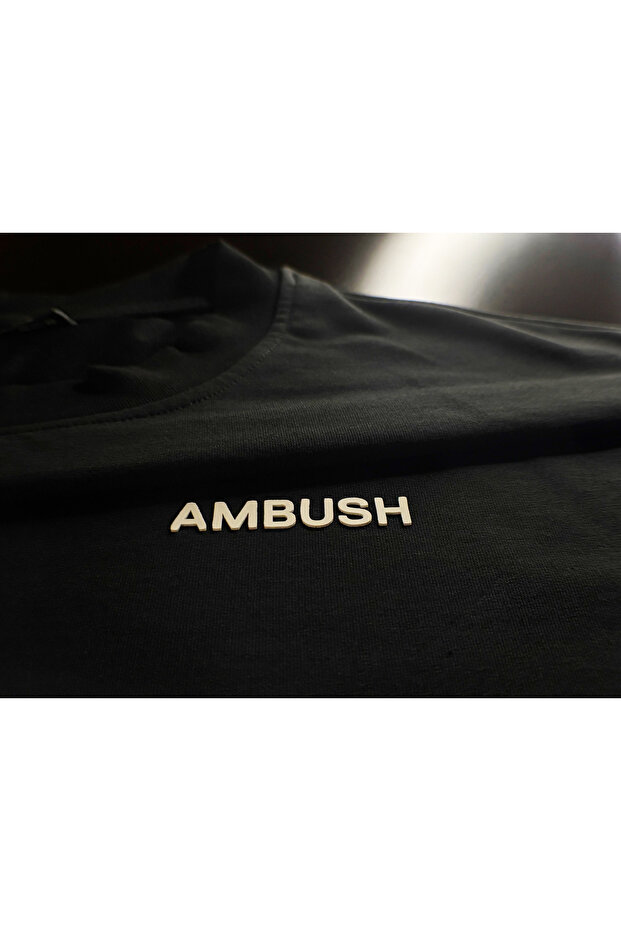 Unisex Oversized Ambush Embossed Logo Printed Boxy Fit Thick Fabric T-Shirt