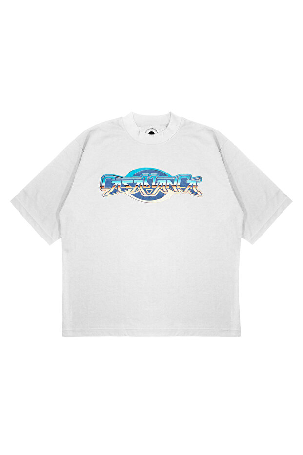 Unisex Oversized Casablanca Cyber Printed Boxy Fit Thick Fabric T-Shirt