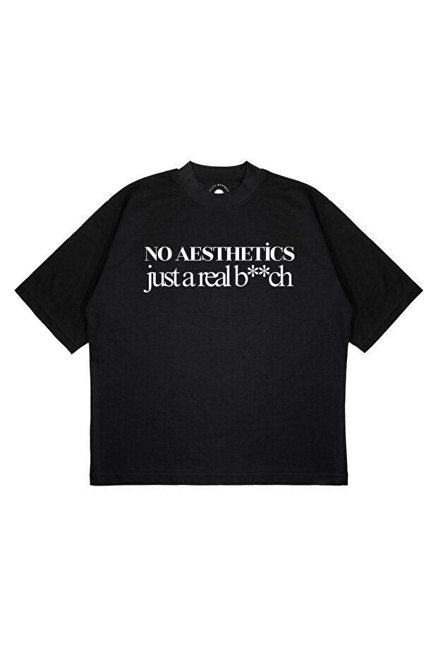 Unisex Oversize No Aesthetics Just Printed Boxy Fit Thick Fabric (240Gsm) T-Shirt