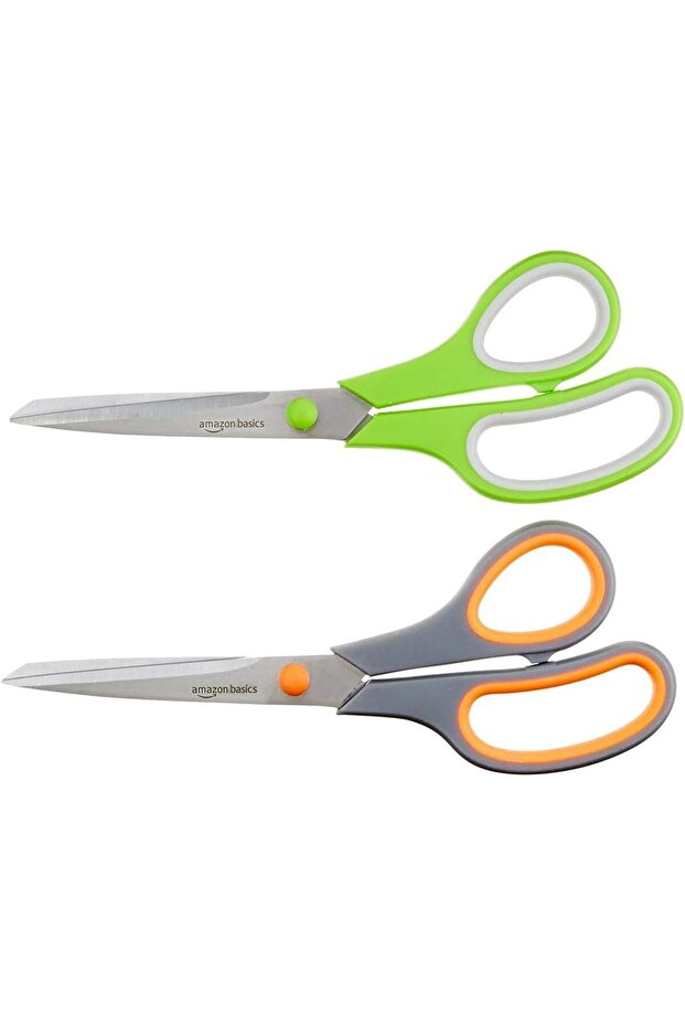 مقص تيتانيوم بطول 20 سم بمقبض ناعم، عبوة من قطعتين - 1