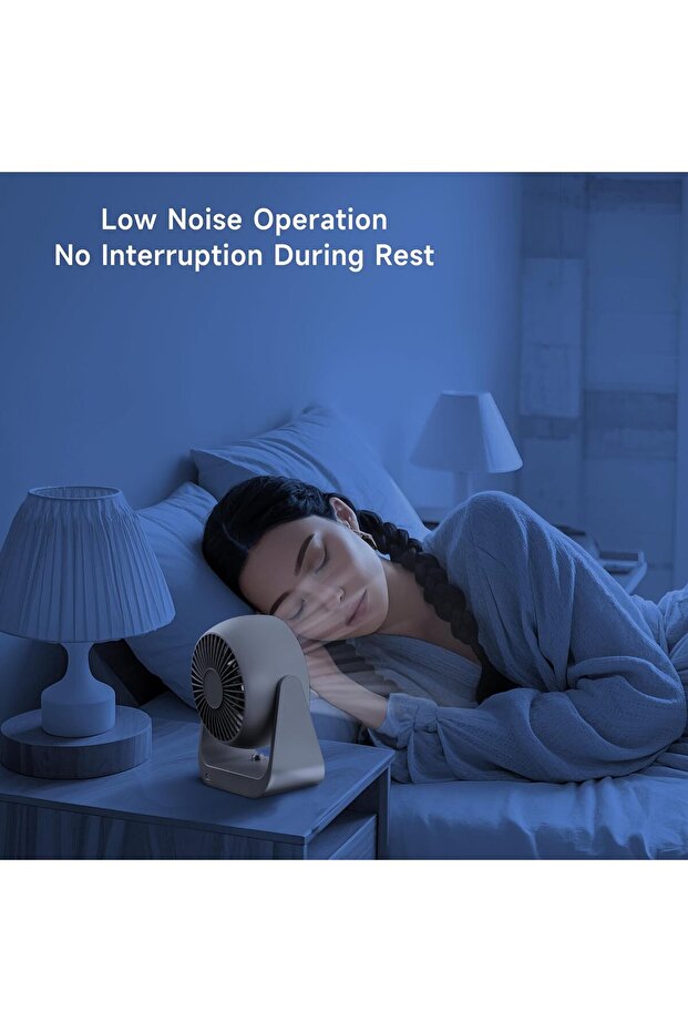 Portable Desk Fan with Smart LED Display, 100 Speed Levels, 4000mAh Battery - 8