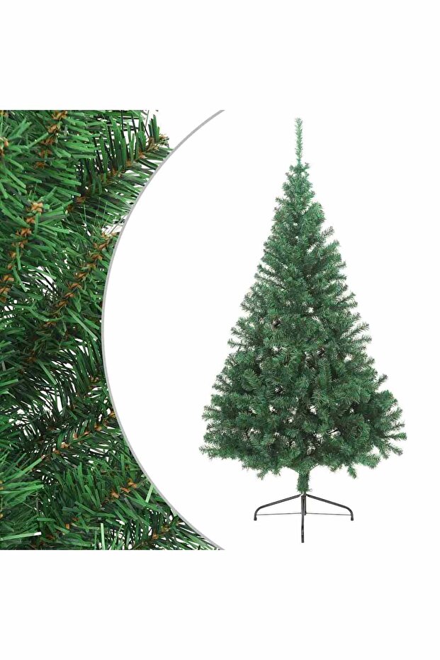 Artificial Half Christmas Tree with Stand Green 180 cm PVC