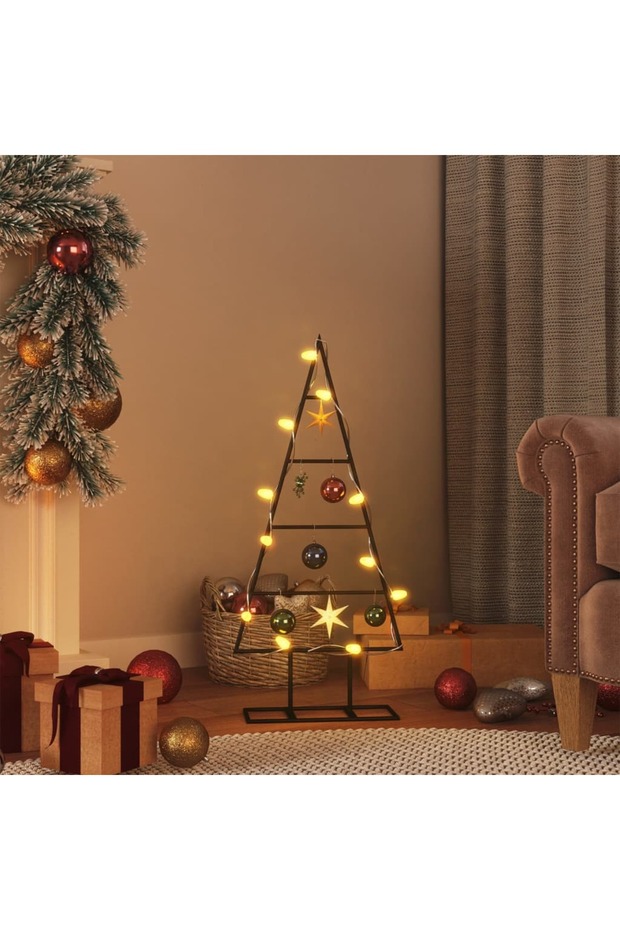 Metal Christmas Tree for Decoration Black 60 cm