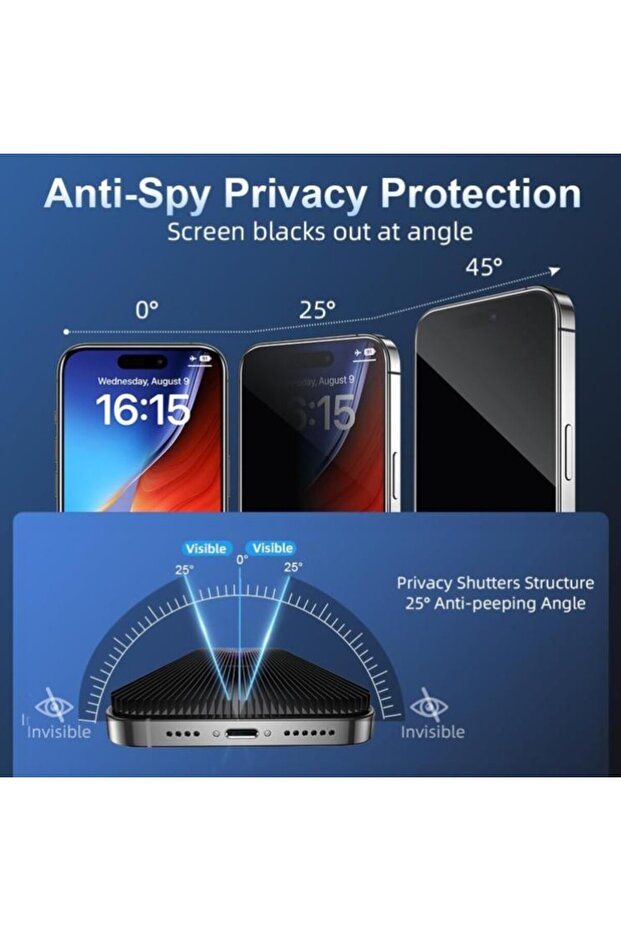 متوافق مع هاتف آيفون 16 برو 360 شبح من الأسفل إلى الأعلى يمينًا ويسارًا لا يمكن رؤيته من أي جانب - 3