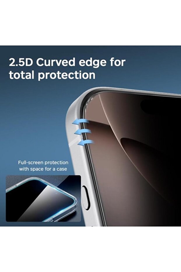 واقي شاشة متوافق مع آيفون 16 بتغطية 360 درجة، غير مرئي من أي جانب - 5