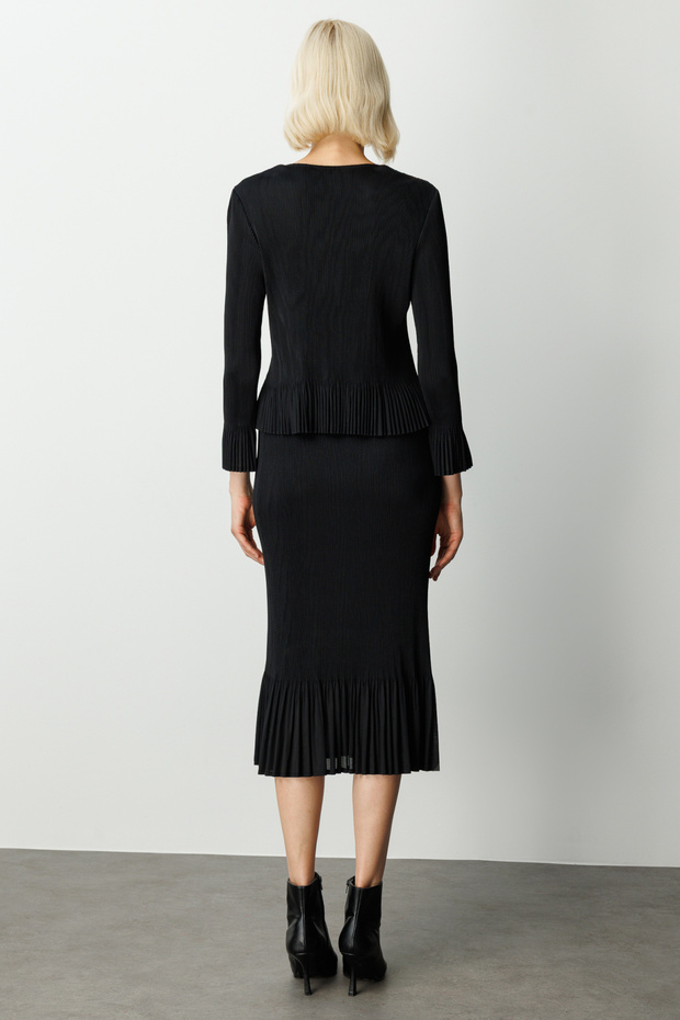 Süs Düğmeli Piliseli Bluz 3913-26k - 3