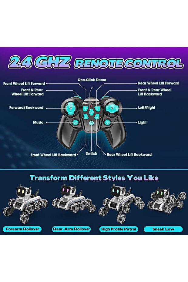 Dog robot with Remot control and controler Watch(RENDOM COLOUR) - 3