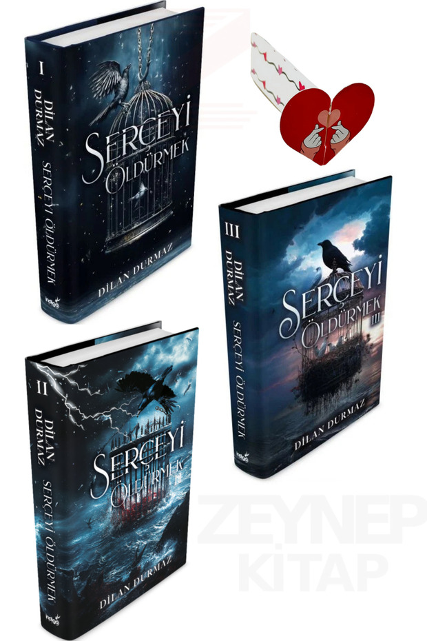 Serçeyi Öldürmek 3 Kitap Set (CİLTLİ) Özel Tasarım Kalp Ayraç Hediye