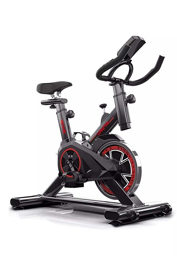Exercise Bike, Cycle Bike with Comfortable Seat Cushion, Digital Display with Pulse, IPad Holder - 8
