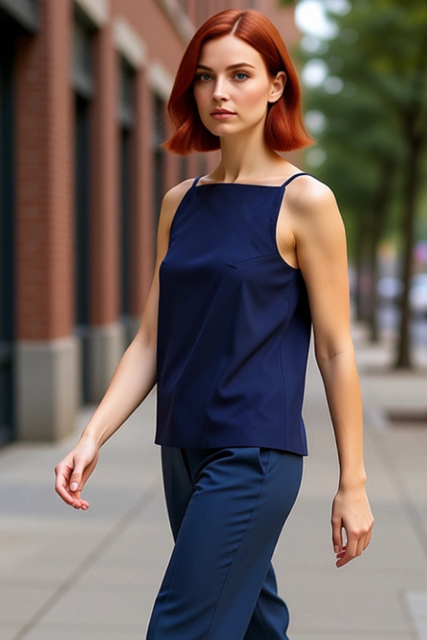 Summer Women's Square Neck Slim Strap Blouse Trend Design Zarifane Modern Style