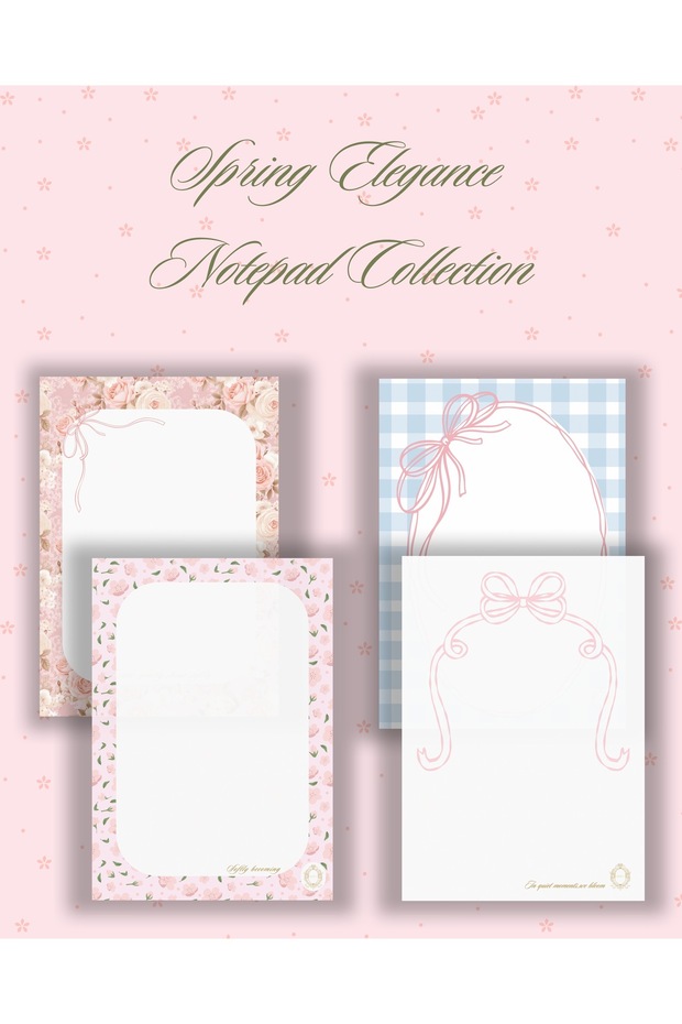 ورق ملاحظات A5 بتفاصيل فيونكة زرقاء - 3