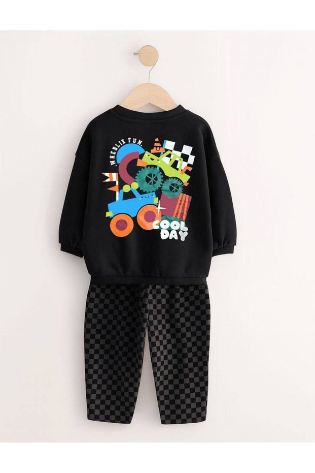 Barbosa Acapella Sky Bear Stylish Checkered 2-Piece Set