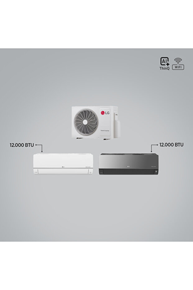 1+2 MULTİ SİSTEM / 12+12 İÇ ÜNİTELER = 1 ADET DIŞ ÜNİTE Al ThinQ Wi-Fi Kontrolü - 1