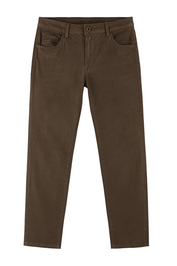 Men's Regular Brown Pants 5 Pocket Brown Pants