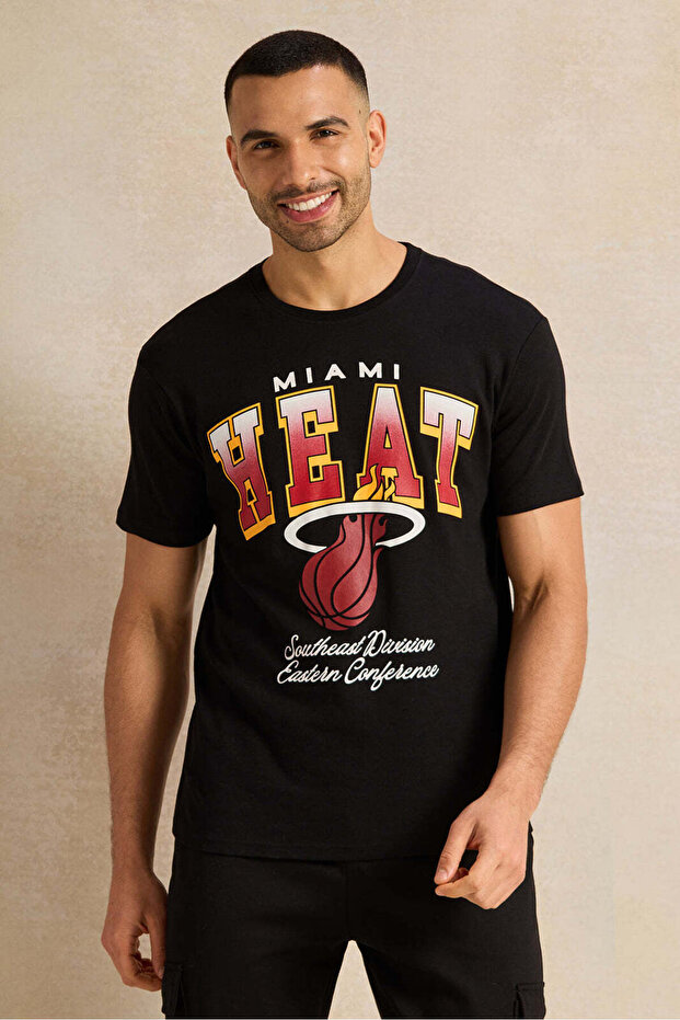 Men Black Printed T-Shirt
