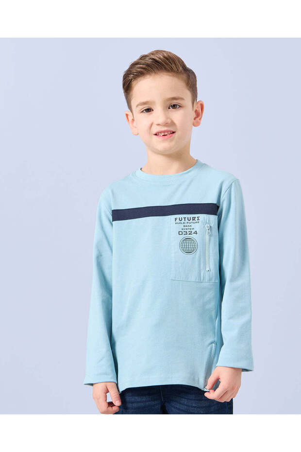 Boys Blue Long Sleeve T-Shirt