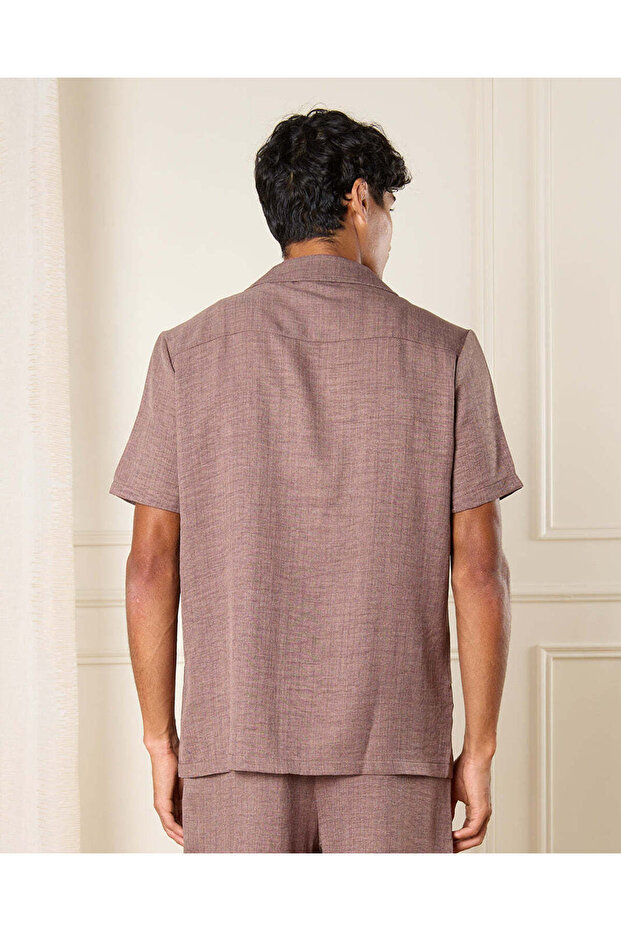 تي شيرت رجالي سادة باللون البيج - 3