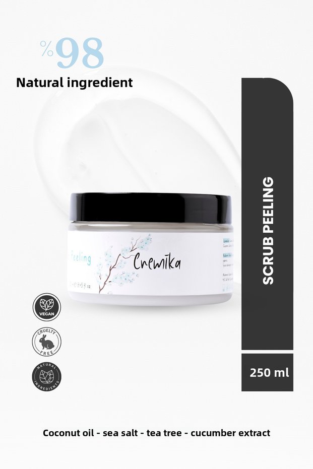 Body Peeling 250 ml - Coconut Oil, Green Tea Extract, Natural Bio-Actives