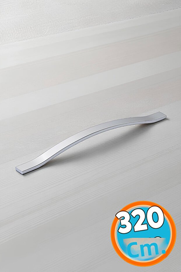 Furniture Drawer Cabinet Door Handle Modern Kitchen Handles 320 mm Flat Chrome Silver Handle Metal