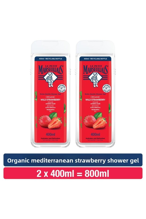 Mediterranean Strawberry Shower Gel 400 ml X 2 Pieces