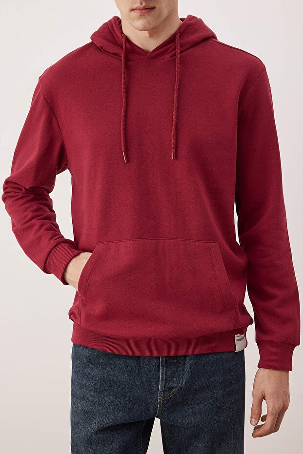 Bordo- Lacivert 2'li Paket Kapüşonlu Regular Kesim İçi Polarlı Sweatshirt TMNAW24SW00000 - 3